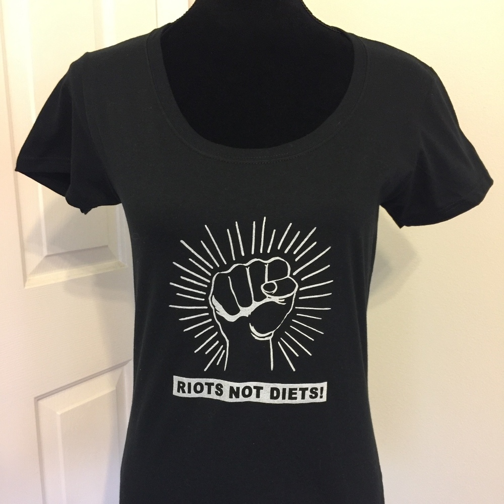 Riots Not Diet Feminist NWOT Women's Tee/ 3 colors